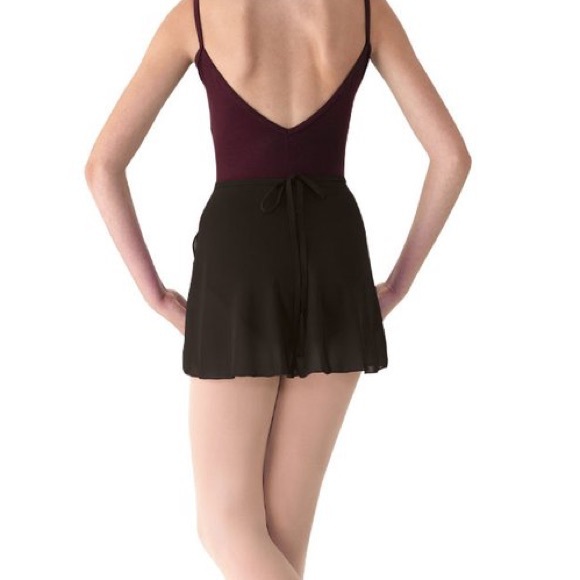 SOLD-Black Mirella Wrap Skirt - Picture 2 of 3